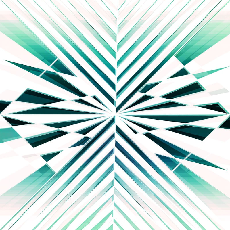 TAKING FLIGHT, MENTA VERDE TROPICAL QUADRADO GEOMETRICO LINHAS ABSTRATO