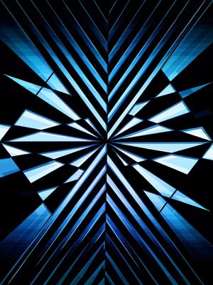 BUTTERFLY EFFECT, INDIGO AZUL GEOMETRICO LINHAS URBANO ABSTRATO