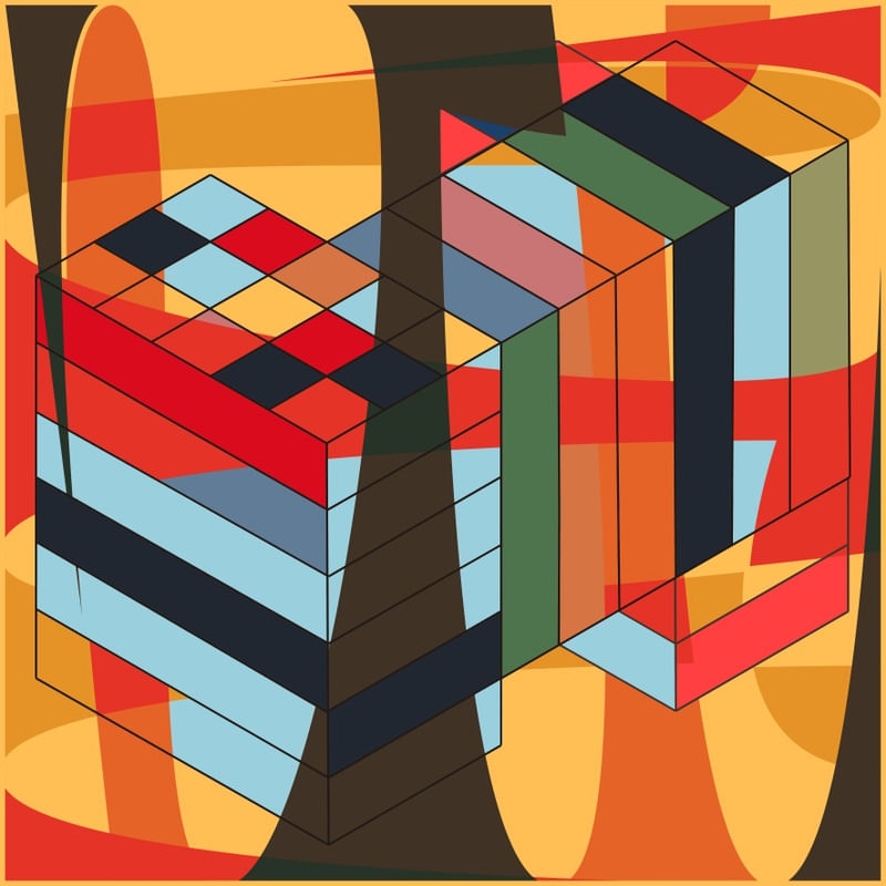 BUILDING BLOCKS COLORS BLUE AND ORANGE