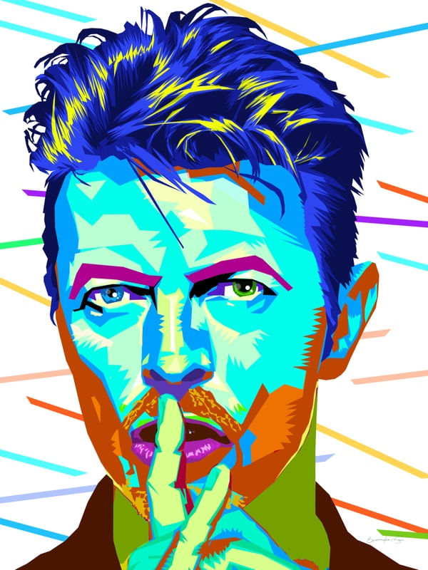 DAVID BOWIE EM AZUL