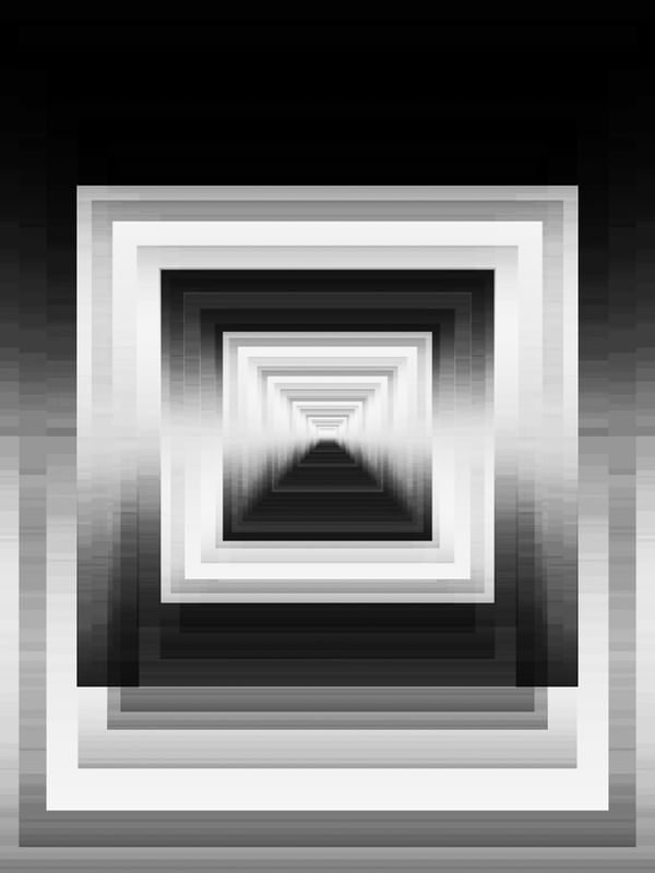 ANGULAR ECHOES 1B PRETO E BRANCO, GEOMETRICO NEUTRO FORMAS ABSTRATO