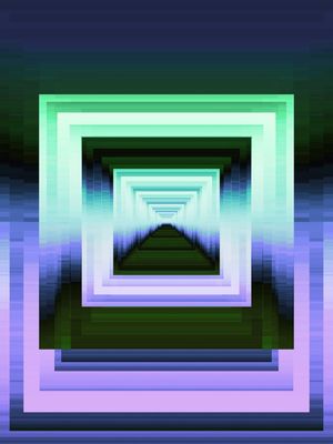 ANGULAR ECHOES 6B MENTA VERDE LAVANDA, GEOMETRICO COLORIDO FORMAS ABSTRATO