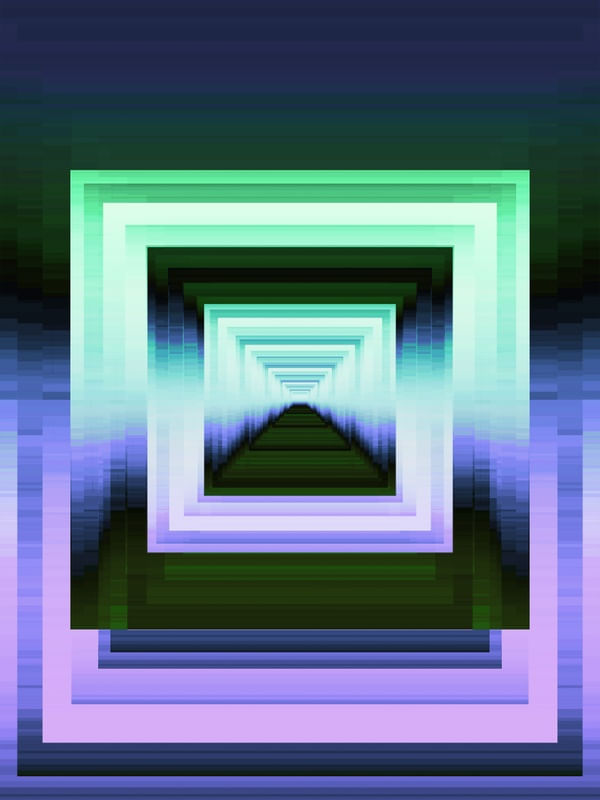ANGULAR ECHOES 6B MENTA VERDE LAVANDA, GEOMETRICO COLORIDO FORMAS ABSTRATO