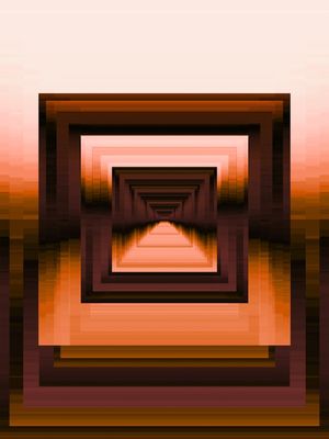 ANGULAR ECHOES 9A RETRO LARANJA MARROM, GEOMETRICO COLORIDO FORMAS ABSTRATO