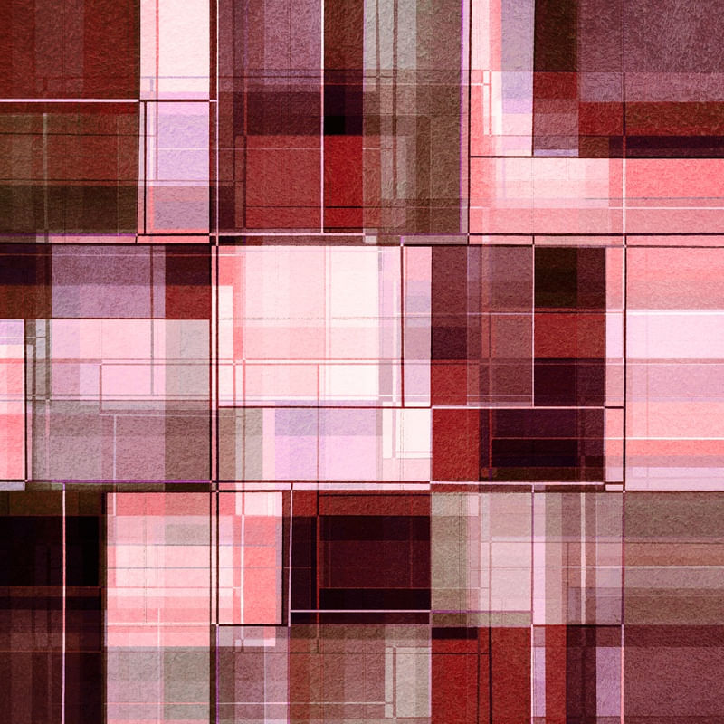 OUTSIDE THE BOX 6, VERMELHO ROSA GEOMETRICO MODERNO ABSTRATO