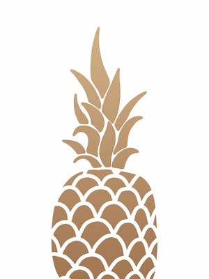 ABACAXI DOURADO FUNDO BRANCO