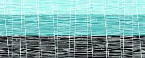 UNDER WRAPS 5 PANORAMICO AQUA CERCETA PRETO LINHAS ABSTRATO ELEGANTE