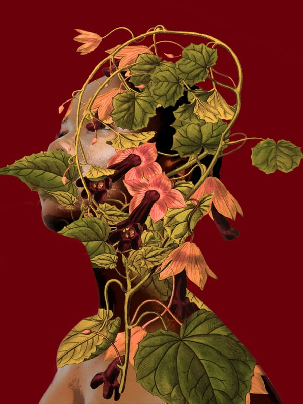 RED FLORAL DS 00