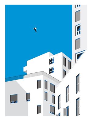 CIDADE AZUL E BRANCA