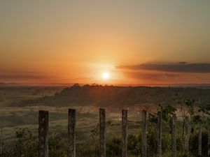 PÔR DO SOL NA ESTRADA - PARAÍBA - PAISAGEM