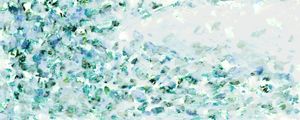 HANAMI 8 CERCETA AZUL PANORAMICO, FLORAL ABSTRATO FLORES PÉTALAS ELEGANTE PINTURA