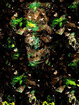 MONKEY GOLD ABSTRACT SAVANA