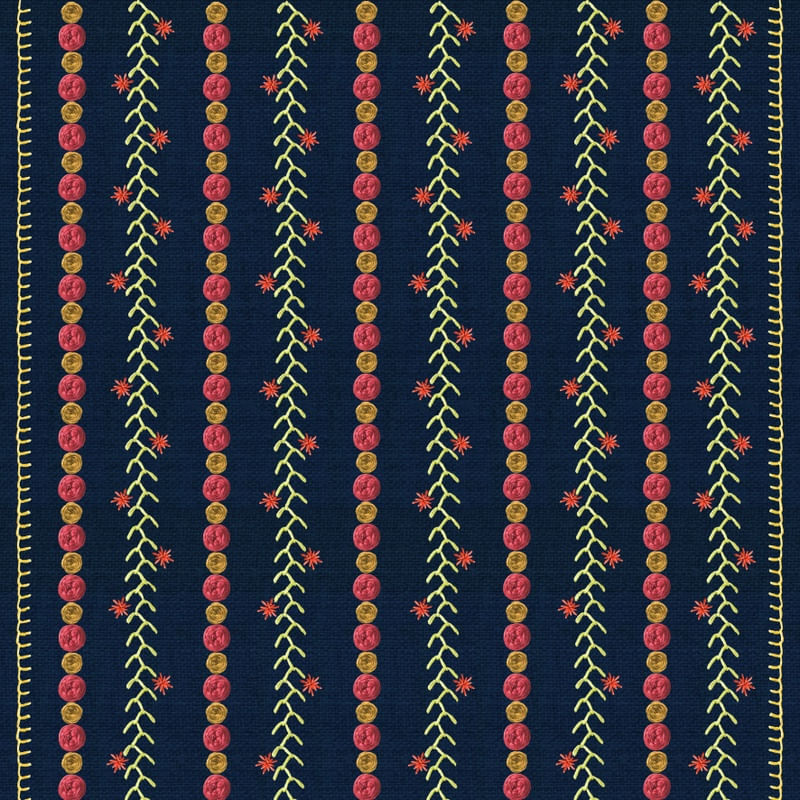 SÉRIE BORDADOS II - LISTRAS COM FLORES