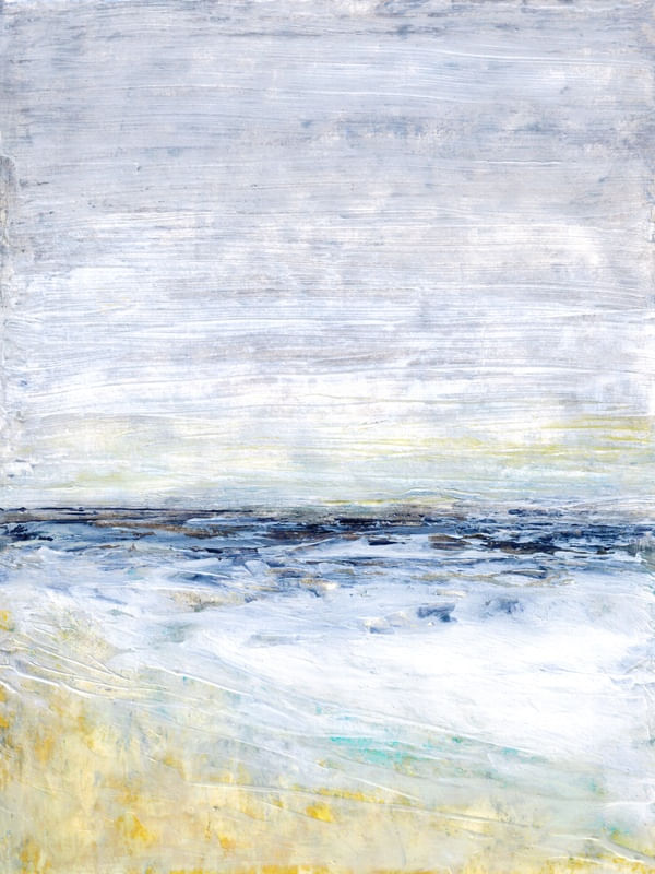 GENTLE TIDE 2, OCEANO MARÉ DE PRAIA MINIMALISTA PINTURA