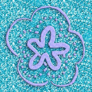 FLOWER GLITTER GLUE BLUE