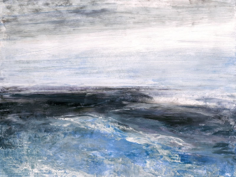 FLOTSAM AND JETSAM 8 PAISAGEM, ABSTRATO OCEANO DE PRAIA PINTURA