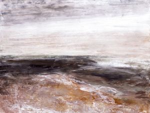FLOTSAM AND JETSAM 6 PAISAGEM, ABSTRATO OCEANO DE PRAIA PINTURA