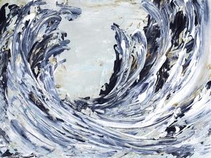 CRASHING WAVES 5 MUTED NEUTRO PAISAGEM, OCEANO ONDAS COSTEIRO PINTURA