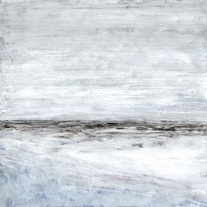 GENTLE TIDE 7 QUADRADO, OCEANO MARÉ DE PRAIA MINIMALISTA PINTURA
