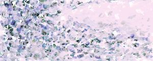 HANAMI 6 LAVANDA ROXO PANORAMICO, FLORAL ABSTRATO FLORES PÉTALAS ELEGANTE PINTURA