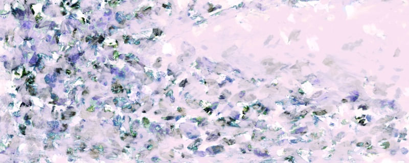 HANAMI 6 LAVANDA ROXO PANORAMICO, FLORAL ABSTRATO FLORES PÉTALAS ELEGANTE PINTURA