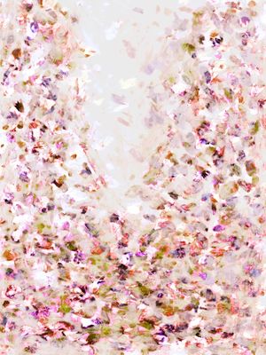 HANAMI 4 MULTI, FLORAL ABSTRATO FLORES PÉTALAS ELEGANTE PINTURA