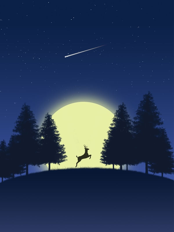 A LUA E O CERVO