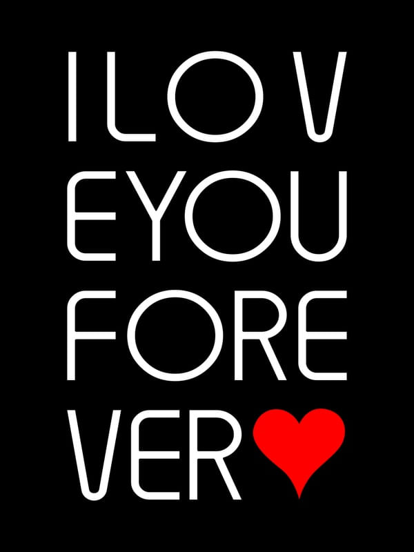 UA - TIPOGRAFIA I LOVE YOU FOREVER - 120X160 - 24-04-2020 -- 01B