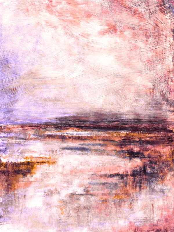 HALCYON 1, COLORIDO ABSTRATO PAISAGEM NUVENS ORGANICO PINTURA