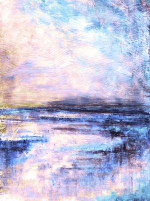 HALCYON 2, COLORIDO ABSTRATO PAISAGEM NUVENS ORGANICO PINTURA