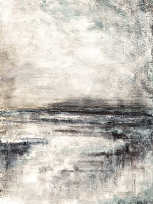 HALCYON 8, NEUTRO ABSTRATO PAISAGEM NUVENS ORGANICO PINTURA