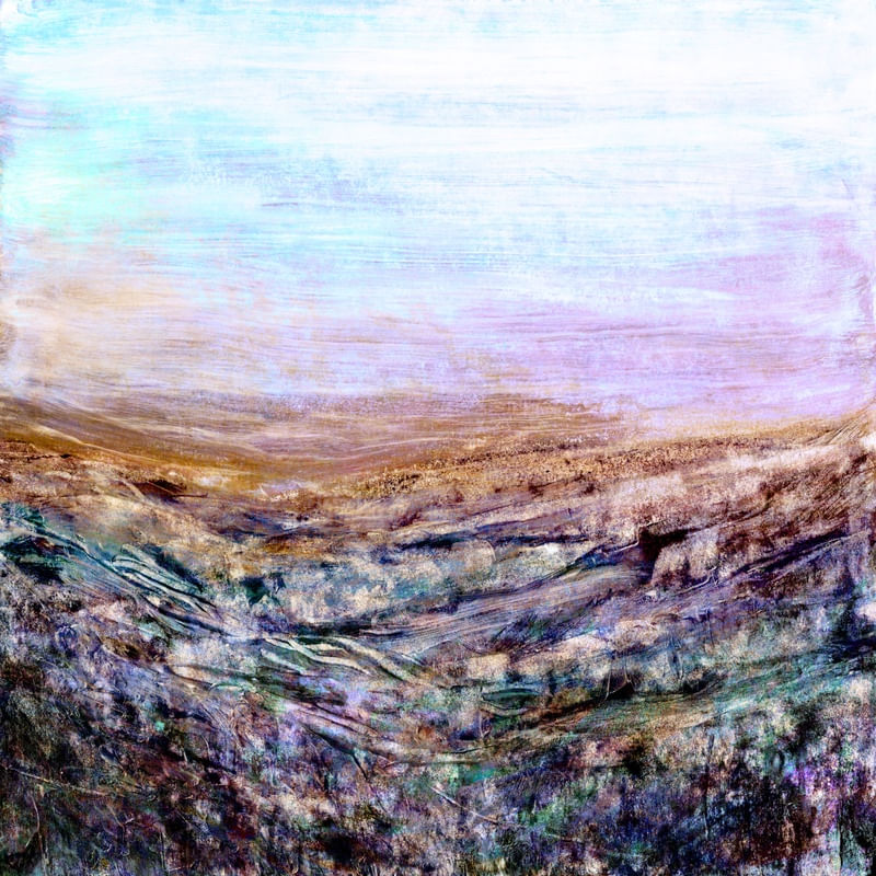 MILES AWAY 2, ABSTRATO PAISAGEM COLORIDO JARDIM PINTURA