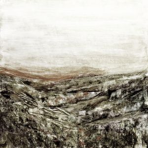 MILES AWAY 7, ABSTRATO PAISAGEM NEUTRO SEPIA NATUREZA PINTURA