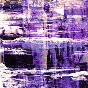ABYSS 1 ROXO QUADRADO, ABSTRATO COLORIDO ORGANICO PINCELADAS PINTURA