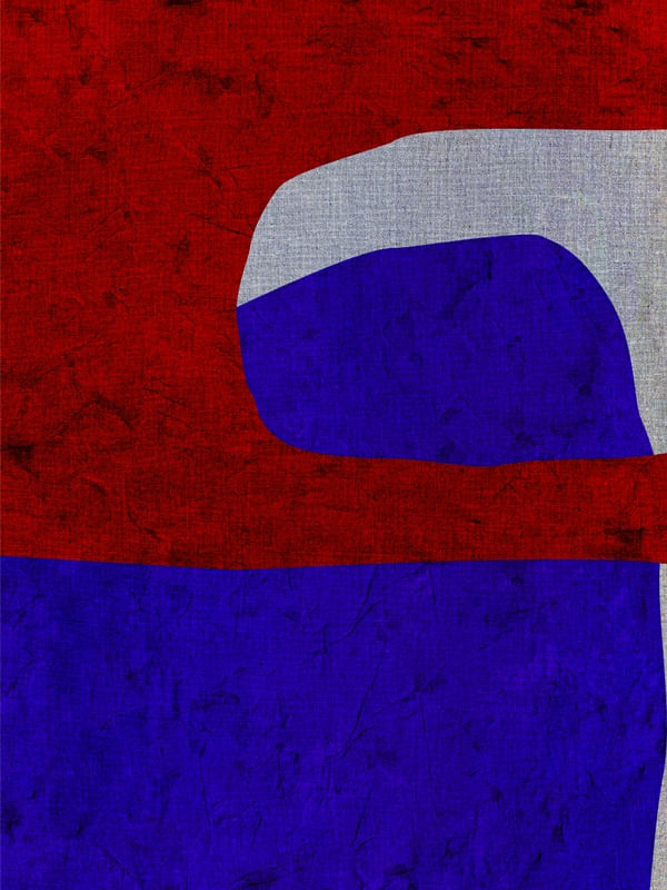 ABSTRACT ART PORTRAIT 3 - BLUE AND RED 06 / 02