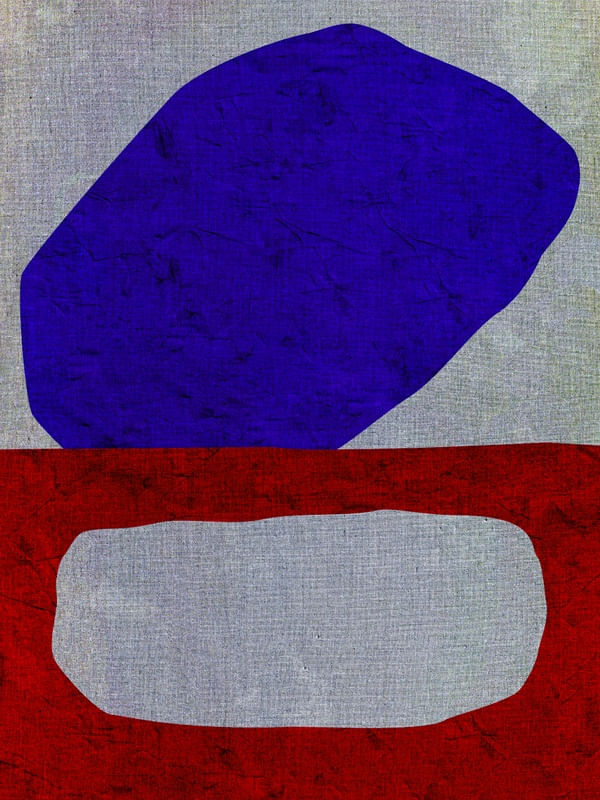 ABSTRACT ART PORTRAIT 7 - BLUE AND RED 06 / 02