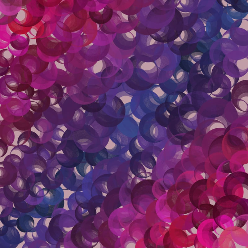 PINK, BLUE, PURPLE BUBBLES