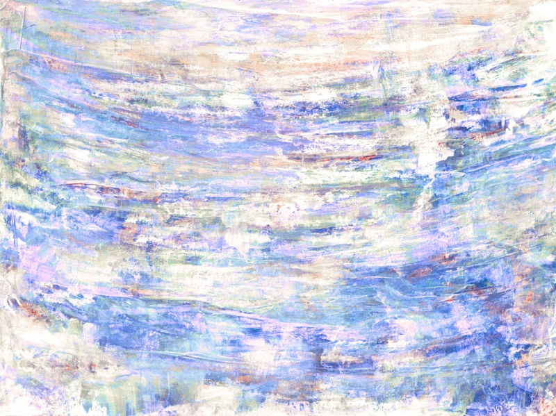 THE NITTY GRITTY PASTEL 1 LAVANDA, CANDY ABSTRATO FLUXO ELEGANTE ORGANICO PINTURA