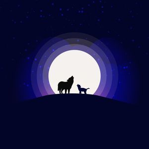 FAMÍLIA UIVANDO PARA A LUA