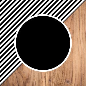 GEOMETRICO BLACK&WHITE WOOD 04 - POR PAULA NANI