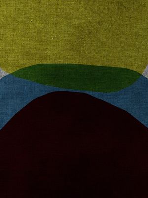 ABSTRACT ART PORTRAIT - RED AND YELLOW V2