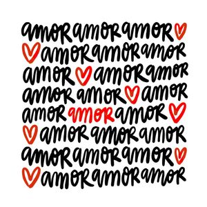 AMOR AMOR AMOR LETTERING