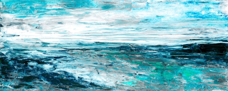 SAILOR'S DELIGHT 4 PANORAMICO TURQUESA AZUL, OCEANO DE PRAIA ABSTRATO PINTURA