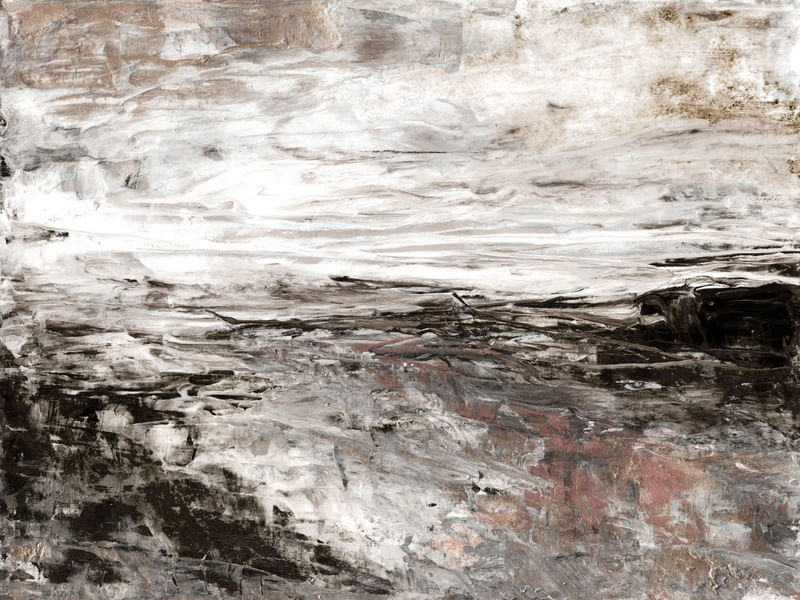 SAILOR'S DELIGHT 8 PAISAGEM SEPIA NEUTRO CINZA, OCEANO ABSTRATO PINTURA
