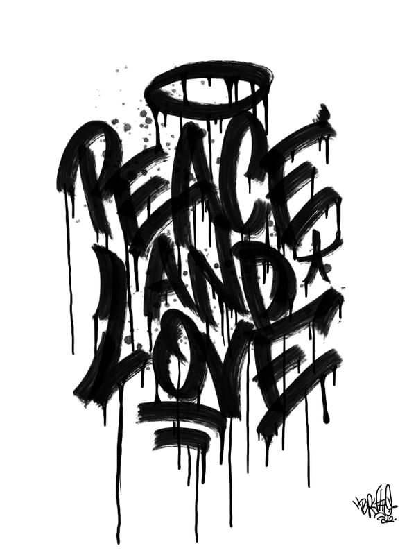 PEACE AND LOVE TAG