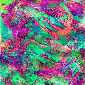 LIFE AQUATICA 2 TROPICAL NEON, ORGANICO TEXTURIZADO ABSTRATO PINTURA