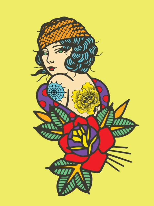 MOÇA TATUADA E A ROSA