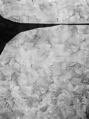 BLACK AND WHITE ABSTRACT ART - SHAPES AND BRUSHES - 1010