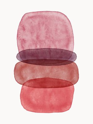 ABSTRACTION IN MAROON TONES