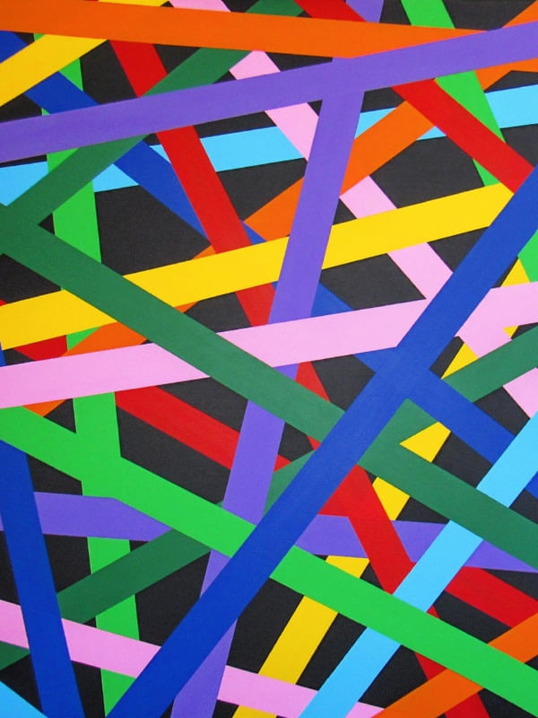 TRAÇOS COLORIDOS DE UMA PINTURA